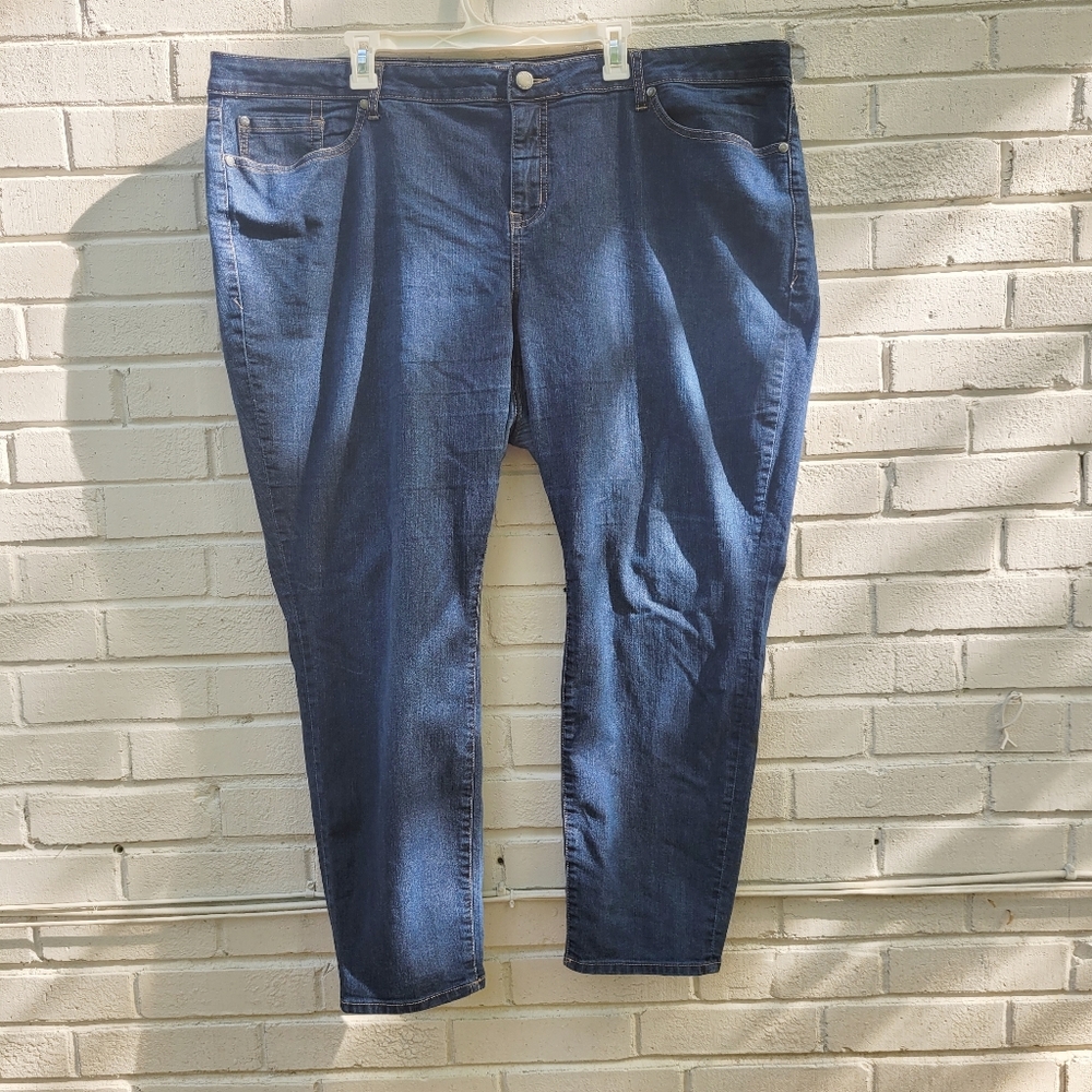 Torrid Skinny Jeans Dark Wash Mid Rise Plus Size Size 26 Short - Picture 13 of 13